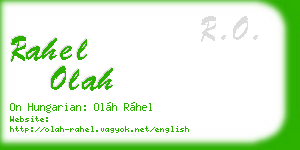 rahel olah business card